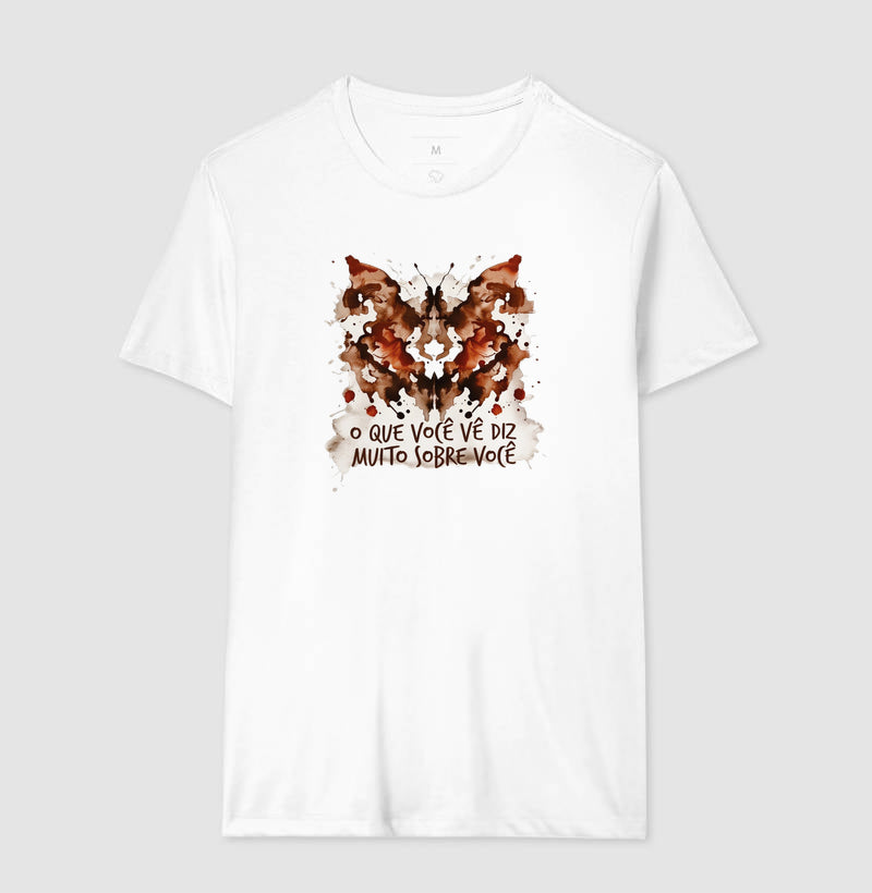 Camiseta Psicologia - Teste Projetivo Rorschach (O Que Você Vê)