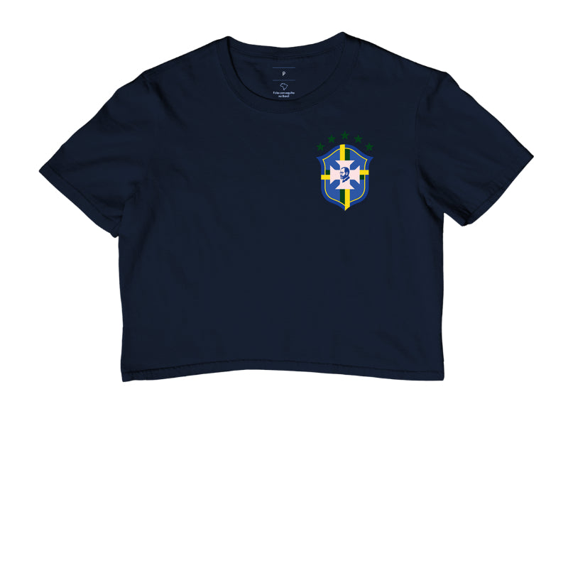 Camiseta Cropped Psicanálise Freud CBF - Campeão do Inconsciente