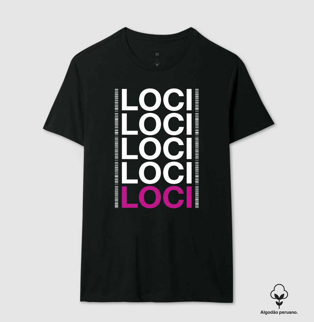 Camiseta Algodão Peruano Genética Forense "LOCI" | O Painel do DNA & Identificação Humana