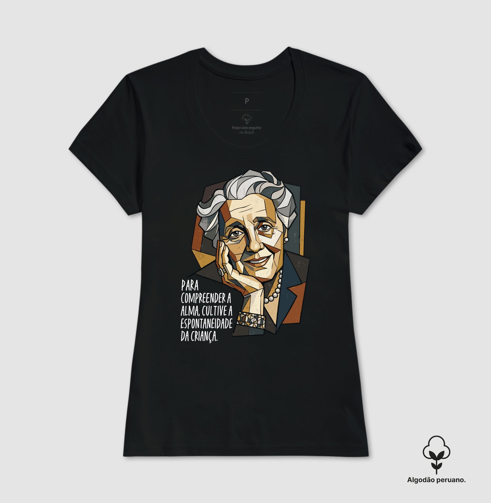 Camiseta Algodão Peruano Melanie Klein & Picasso: A Alma e a Espontaneidade | Uma Fusão de Gênios