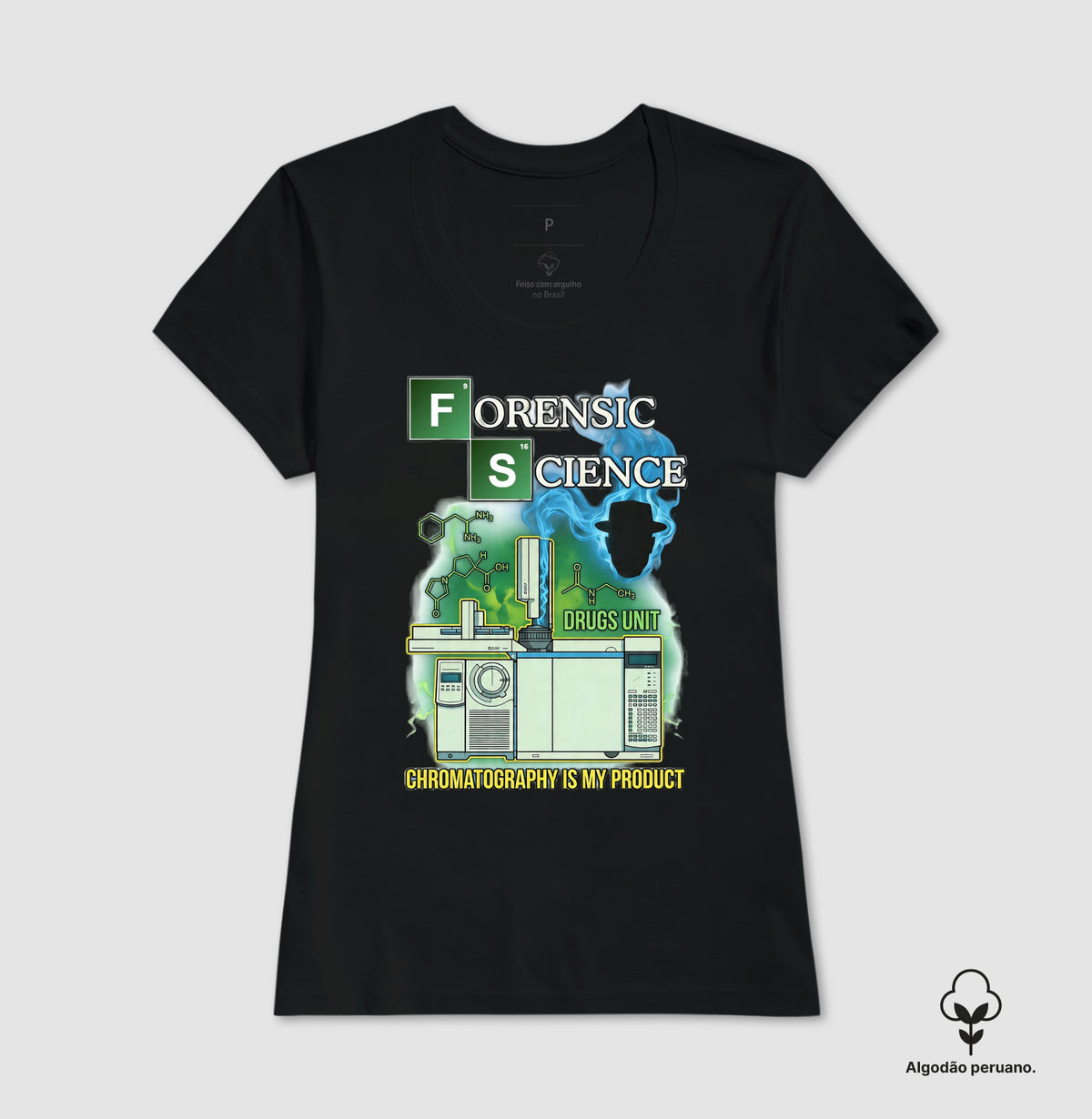 Camiseta Algodão Peruano Chromatography is my product | Forense
