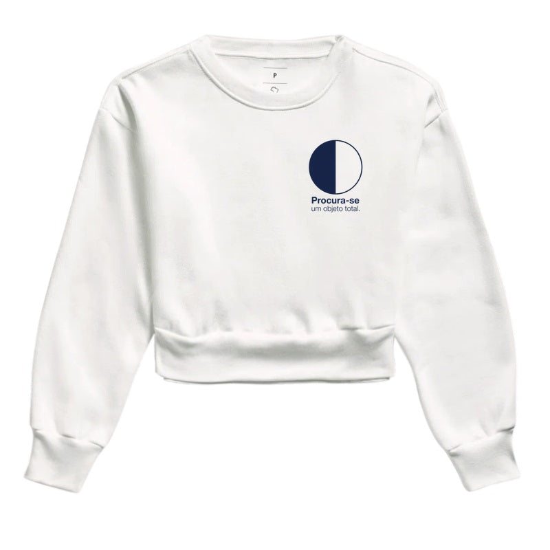 Cropped Moletom Psicanálise Melanie Klein - Procura-se um Objeto Total | Minimalista Geométrica