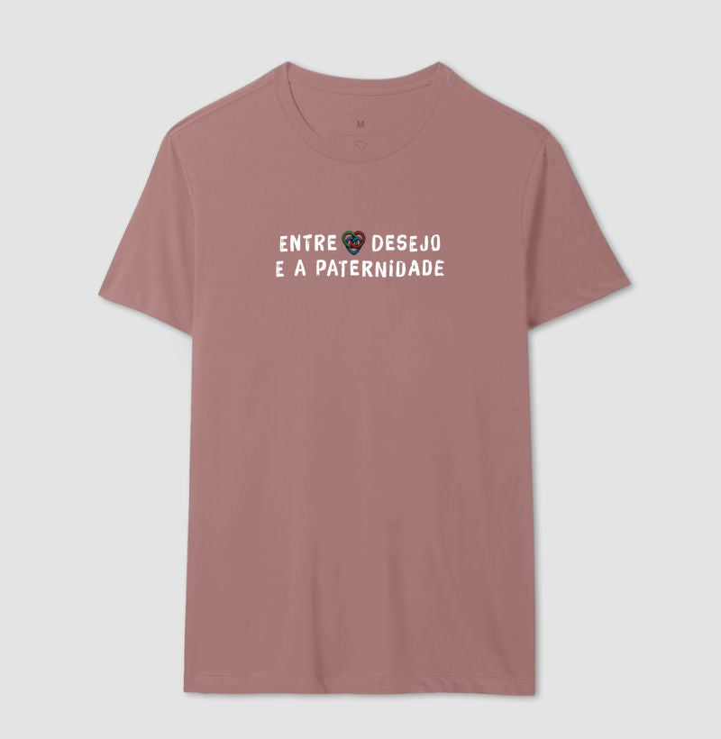 Camiseta "Entre Desejo e a Paternidade" | Estampa com Nó Borromeano