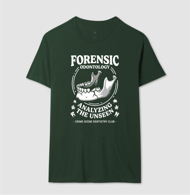 Camiseta Odontologia Forense "Analyzing The Unseen" | Crime Scene Dentistry Club