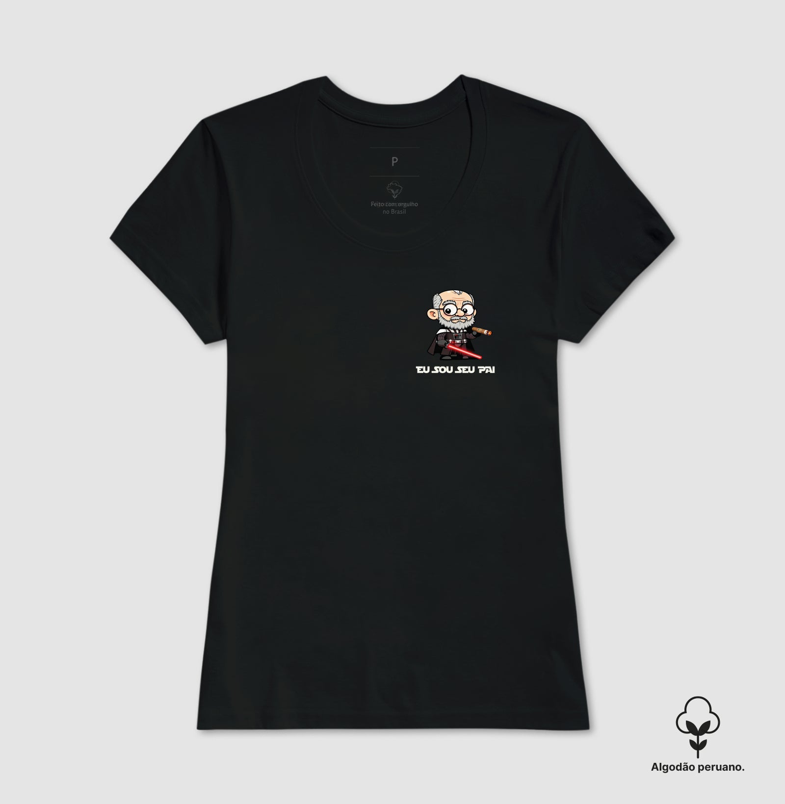 Camiseta Algodão Peruano Psicanálise Freud Vader - Eu Sou Seu Pai | Pocket Print