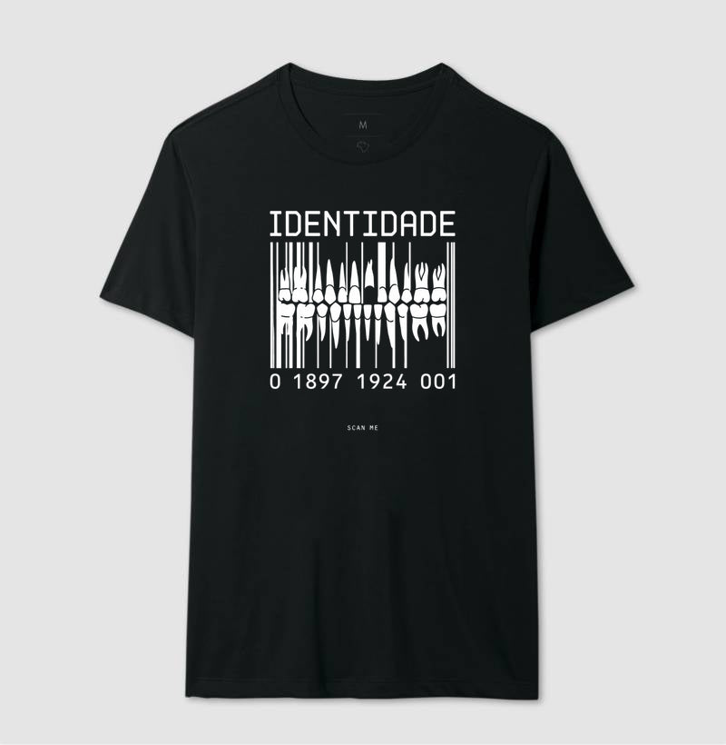 Camiseta Odontologia Forense "Identidade" | O Código Único da Dentição