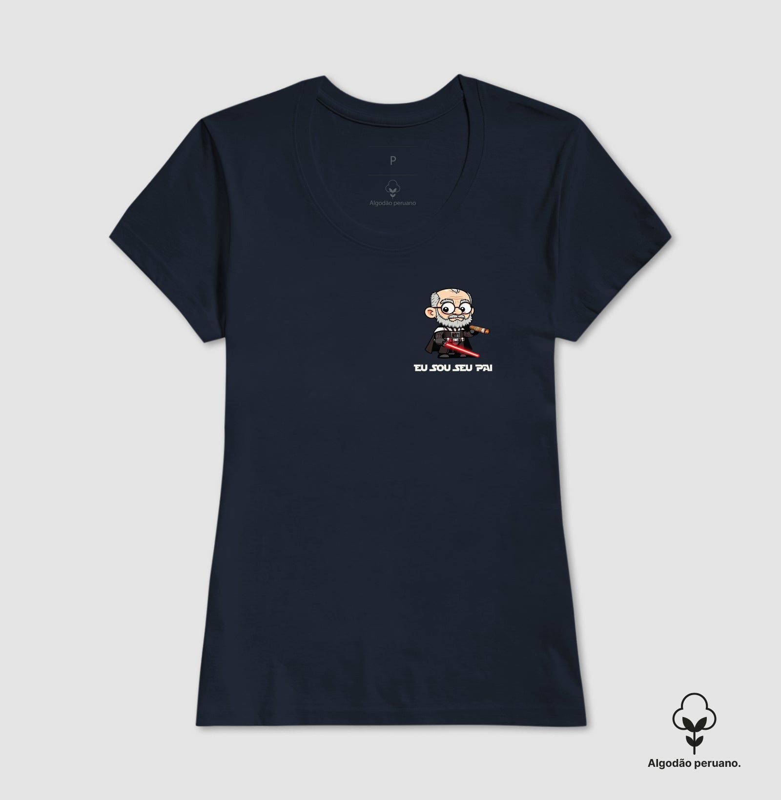 Camiseta Algodão Peruano Psicanálise Freud Vader - Eu Sou Seu Pai | Pocket Print