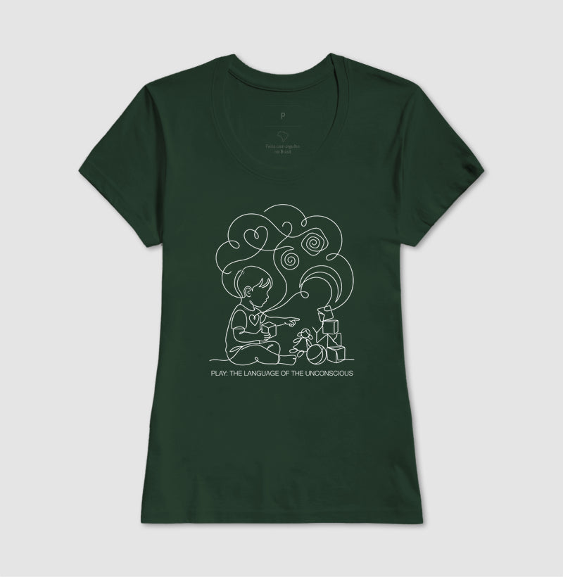 Camiseta Psicanálise Melanie Klein - A Linguagem do Brincar (Play: the language of the unconscious)  | Ilustração Contínua