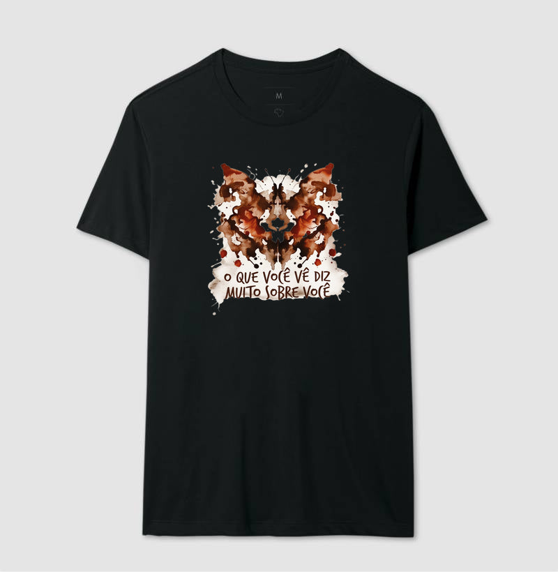 Camiseta Psicologia - Teste Projetivo Rorschach (O Que Você Vê)