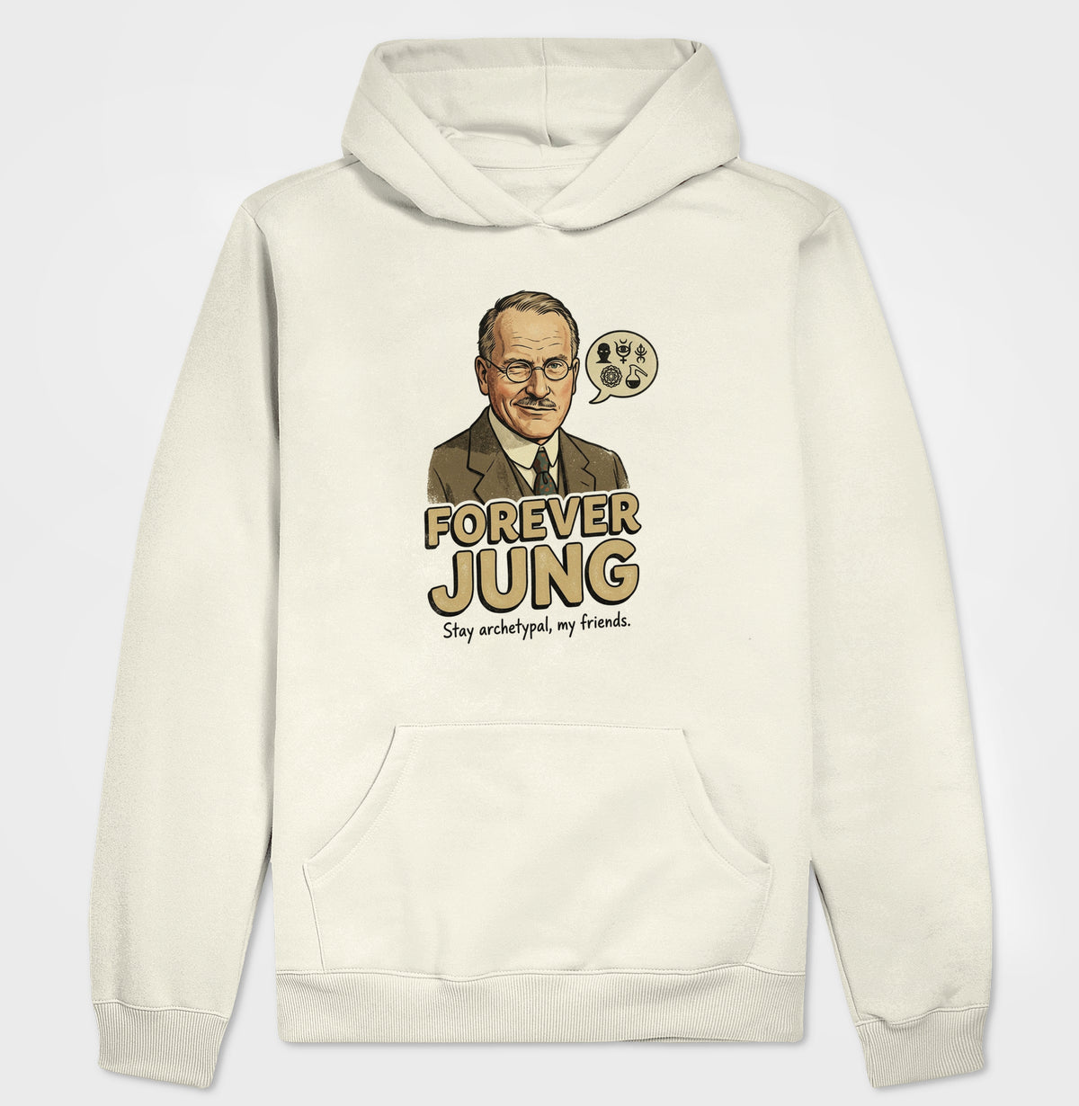 Hoodie Moletom Psicanalítica Carl Jung - Forever Jung (Archetypal) | Pop Art Vintage