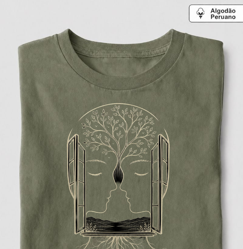 Camiseta Algodão Peruano "Gestalt: Figura, Fundo e Totalidade" | A Poesia da Percepção