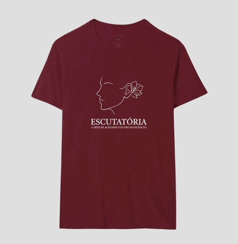 Camiseta Escutatória - A Arte de Acolher | Coleção Poética Minimalista