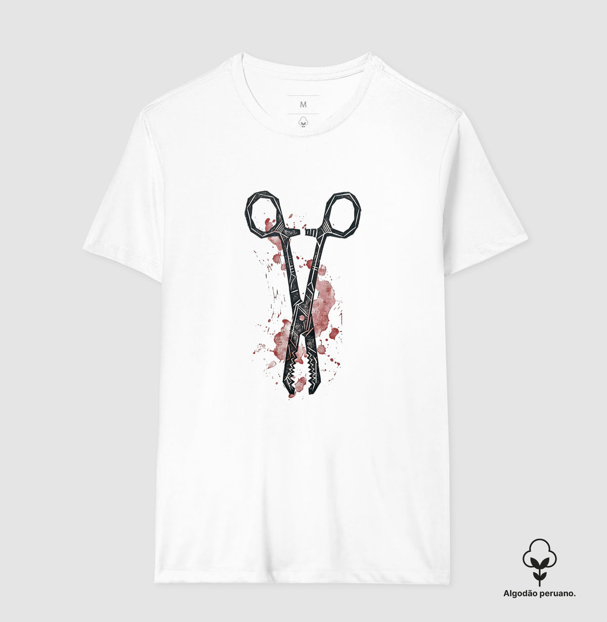 Camiseta Algodão Peruano Medicina Legal "Pinça de Kocher" | A Ferramenta do IML