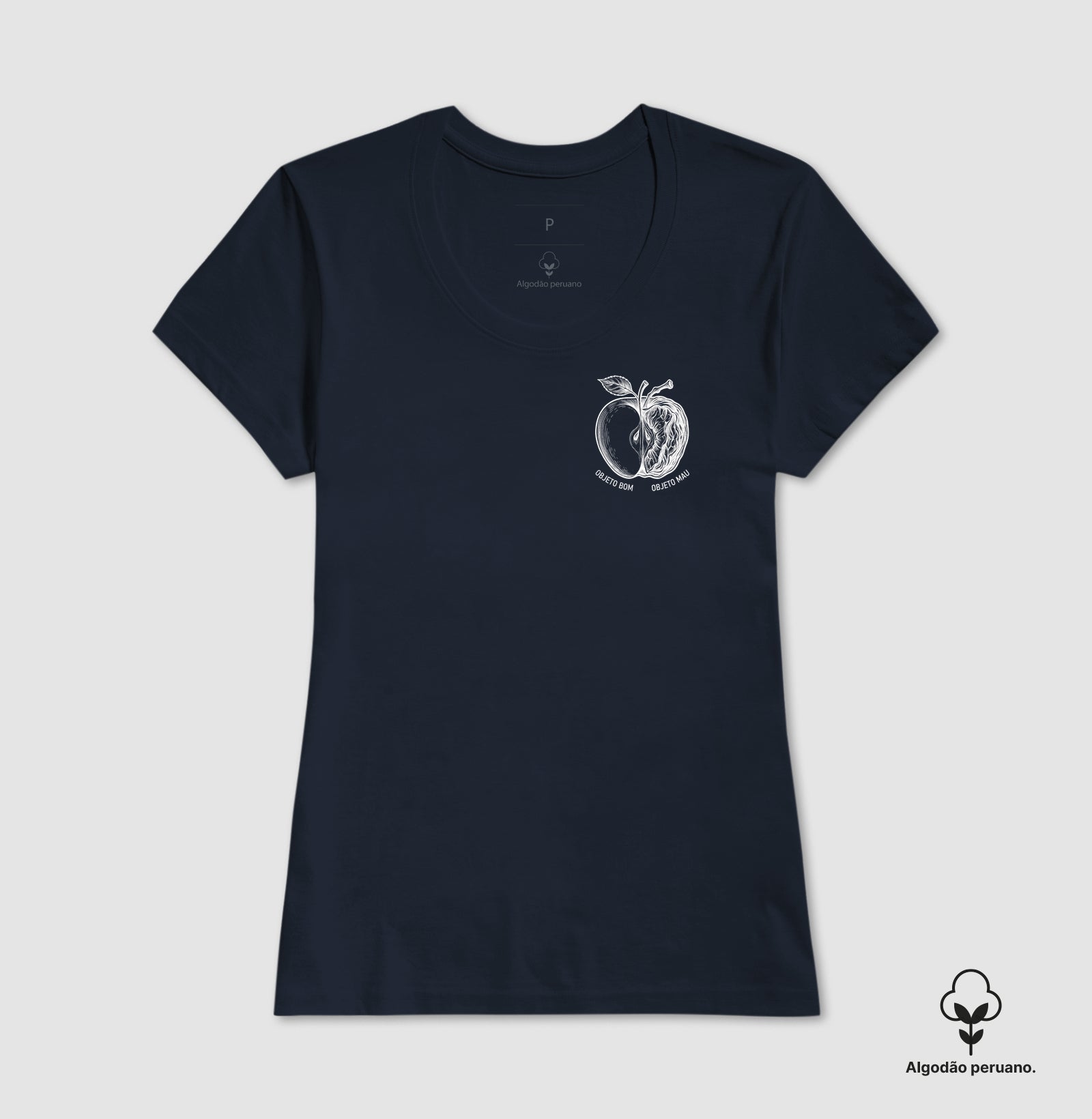 Camiseta Algodão Peruano Psicanálise Melanie Klein - Objeto Bom & Objeto Mau (Cisão) | Ilustração Clássica