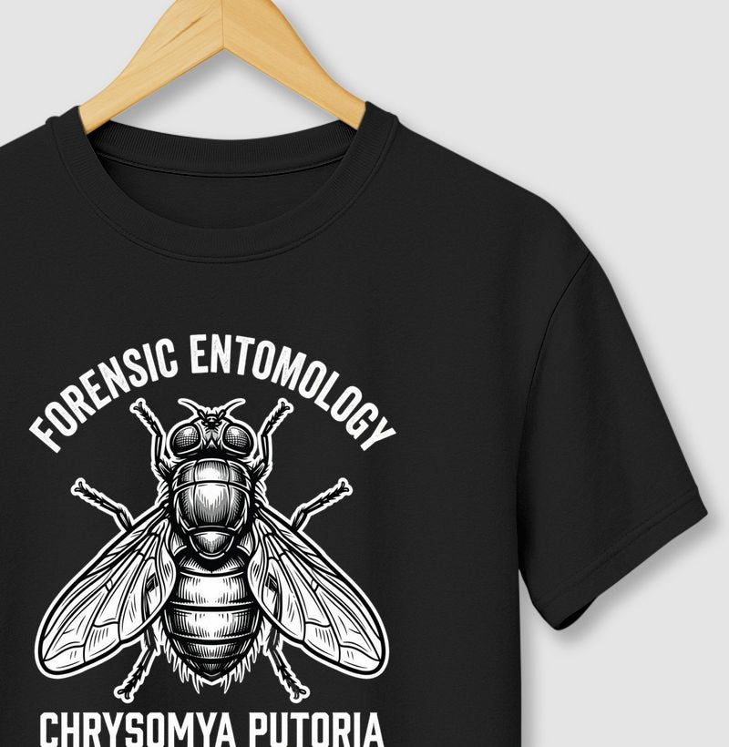 Camiseta Entomologia Forense | Chrysomya putoria - Crime Scene Indicator