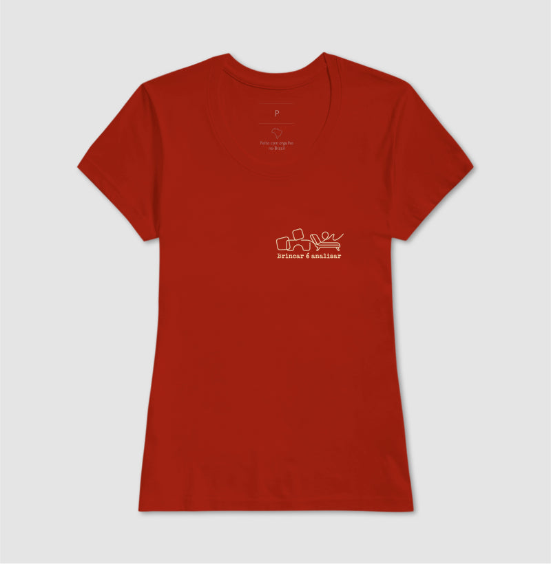 Camiseta Psicanálise Melanie Klein - Brincar é Analisar | Minimalista Line Art