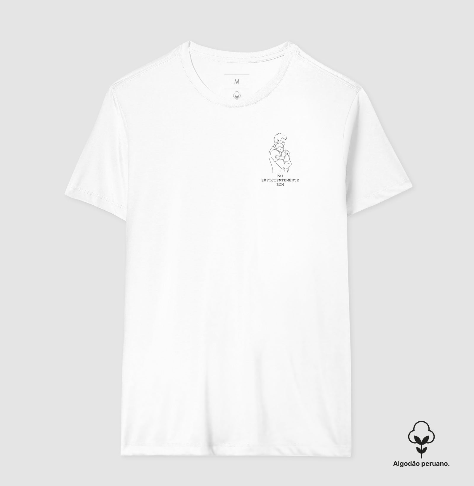 Camiseta Algodão Peruano  Psicanálise Winnicott - Pai Suficientemente Bom | Line Art