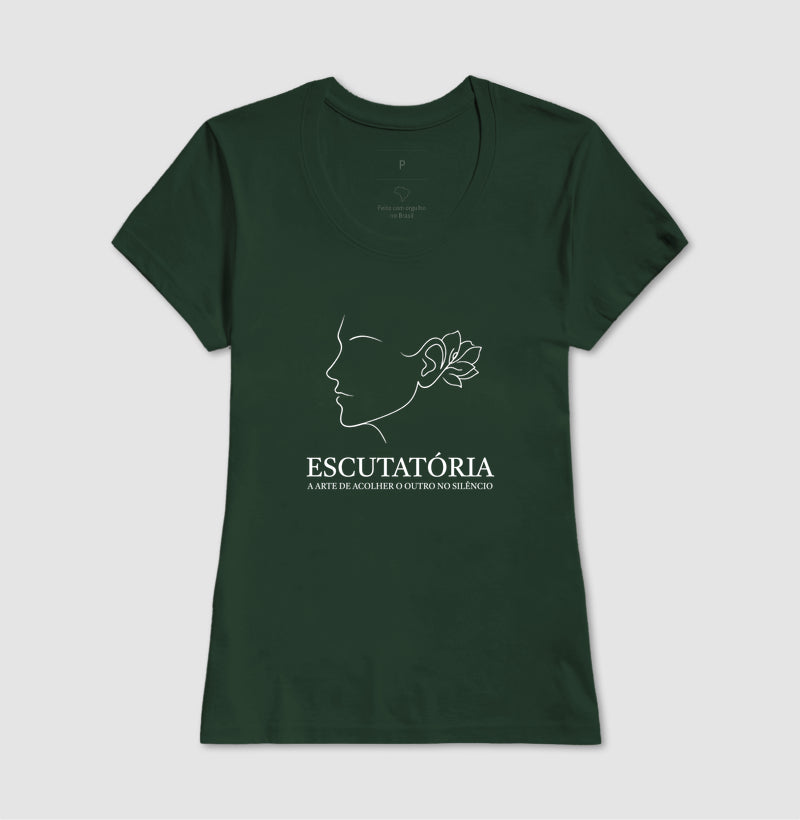Camiseta Escutatória - A Arte de Acolher | Coleção Poética Minimalista