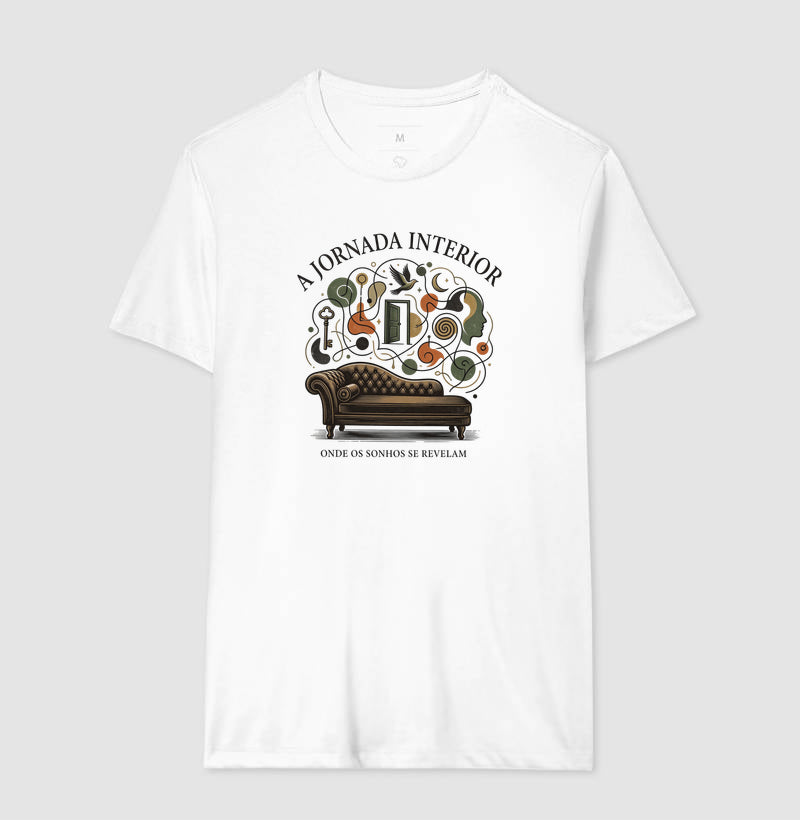Camiseta Psicanálise - A Jornada Interior (Onde os Sonhos se Revelam) | Poética