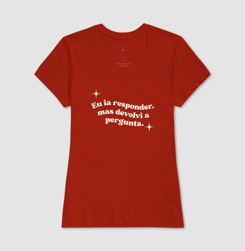 Camiseta Devolvi a Pergunta | Manejo Clínico & Humor Retro