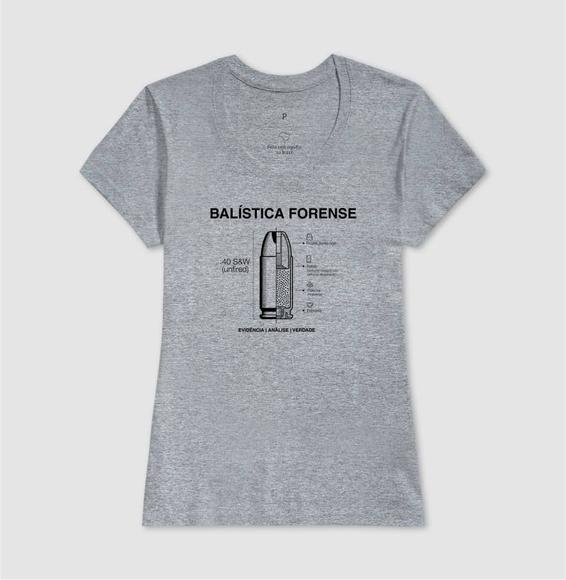 Camiseta Balística Forense - Anatomia do Cartucho | Blueprint Criminal