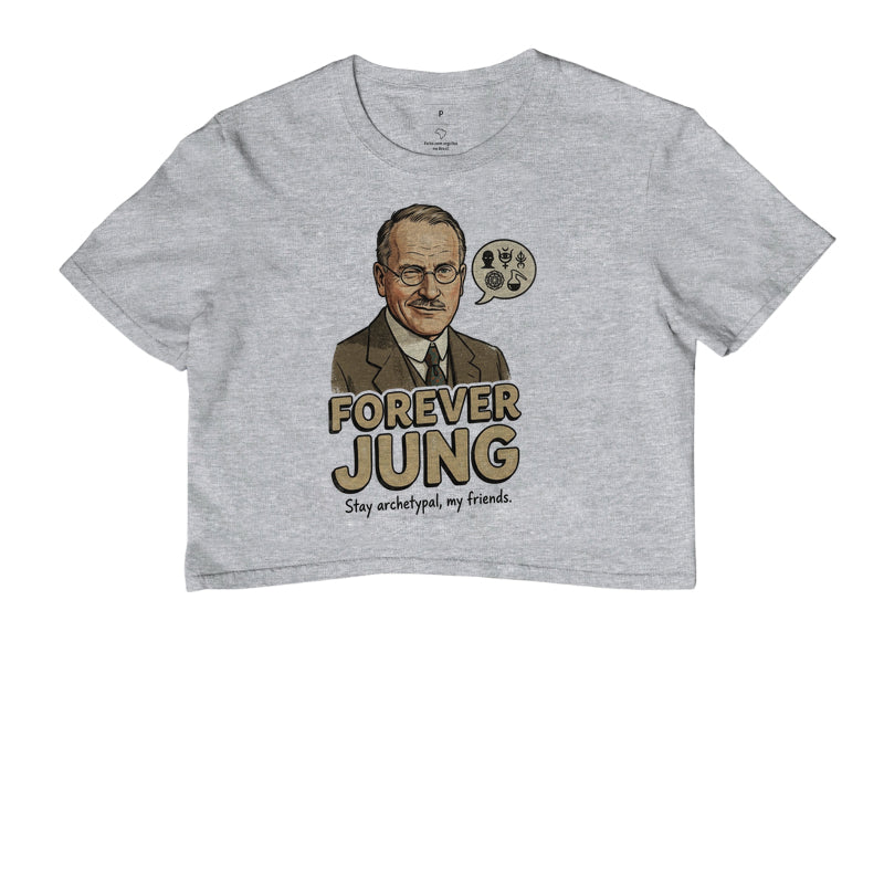Camiseta Cropped Psicanalítica Carl Jung - Forever Jung (Archetypal) | Pop Art Vintage