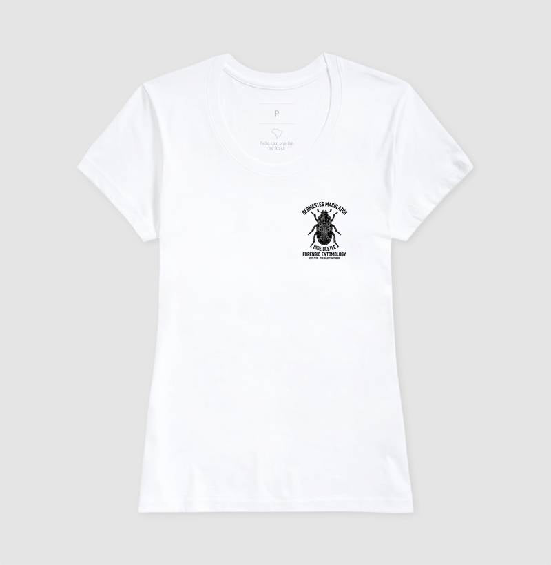 Camiseta Dermestes Maculatus Minimalista | Entomologia Forense