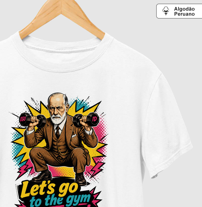 Camiseta Algodão Peruano "Freud na academia" | O Equilíbrio entre o Ego e o Id