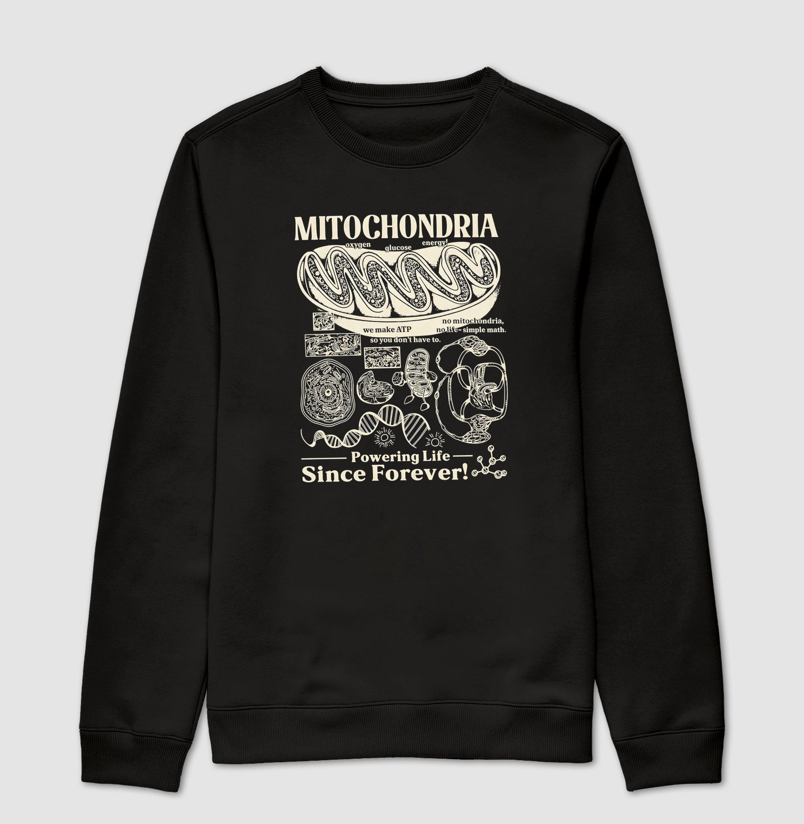 Suéter Moletom "Mitochondria: Powering Life" | A Usina de Força da Vida