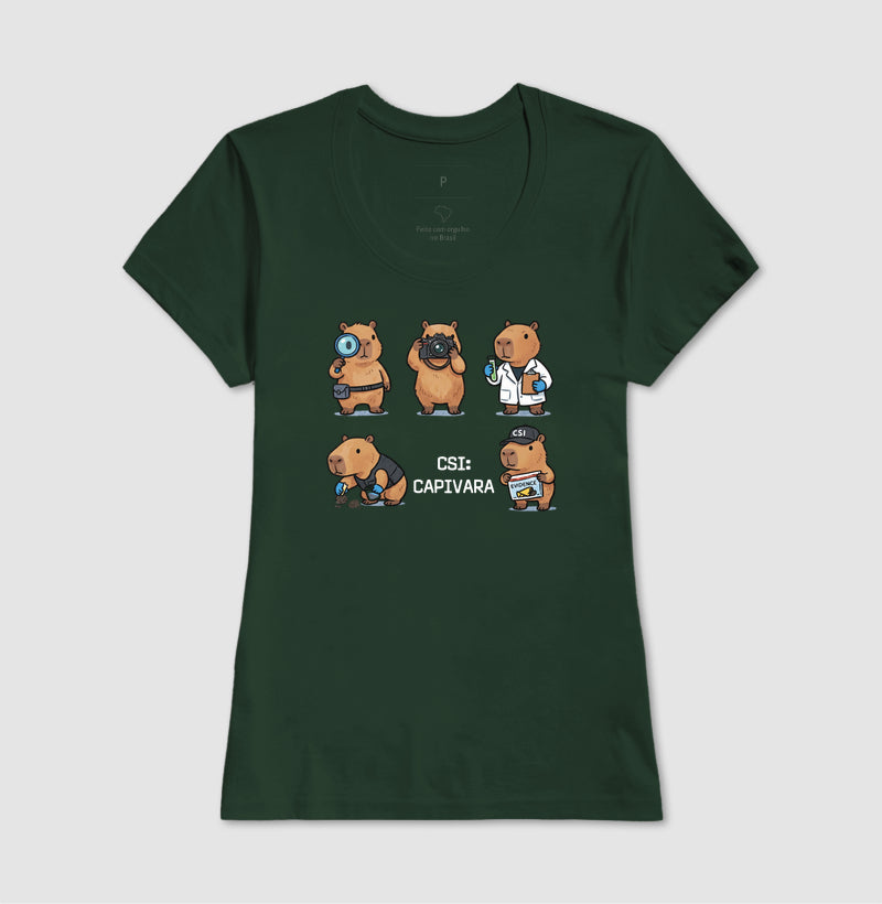 Camiseta "CSI: Capivara" | O Esquadrão Forense Mais Carismático