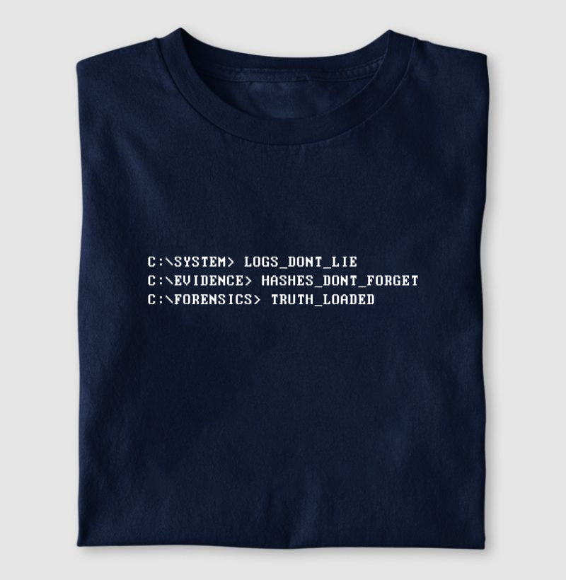 Camiseta "Logs Don't Lie" | O Código Forense