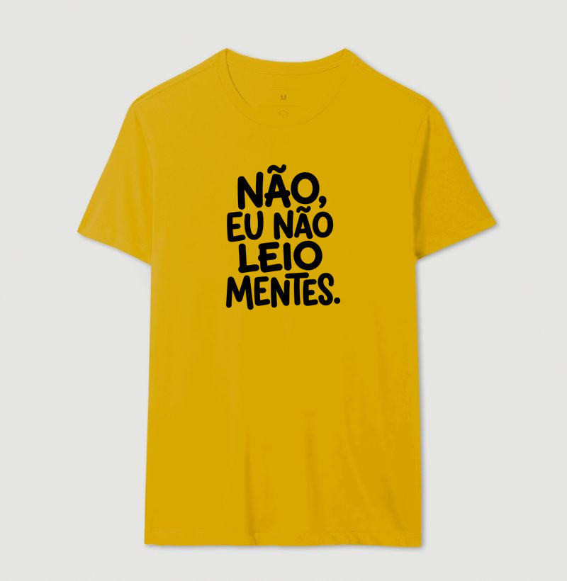 Camiseta "Não Leio Mentes" | Humor & Ironia para Psicólogos e Psicanalistas