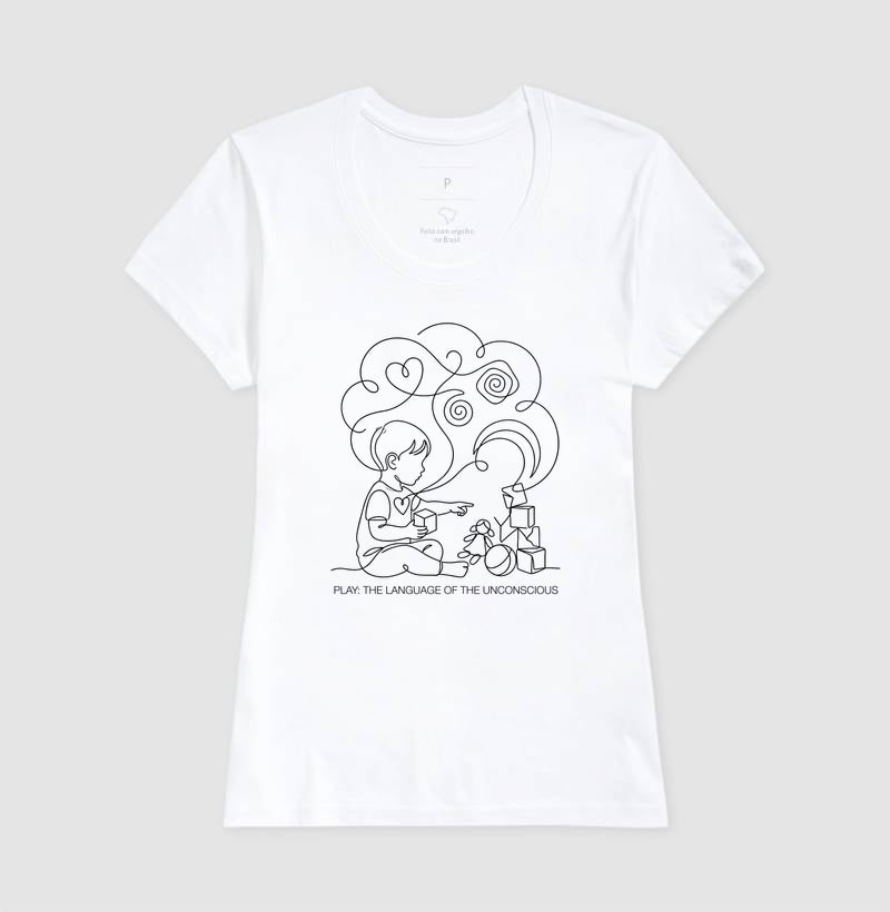Camiseta Psicanálise Melanie Klein - A Linguagem do Brincar (Play: the language of the unconscious)  | Ilustração Contínua