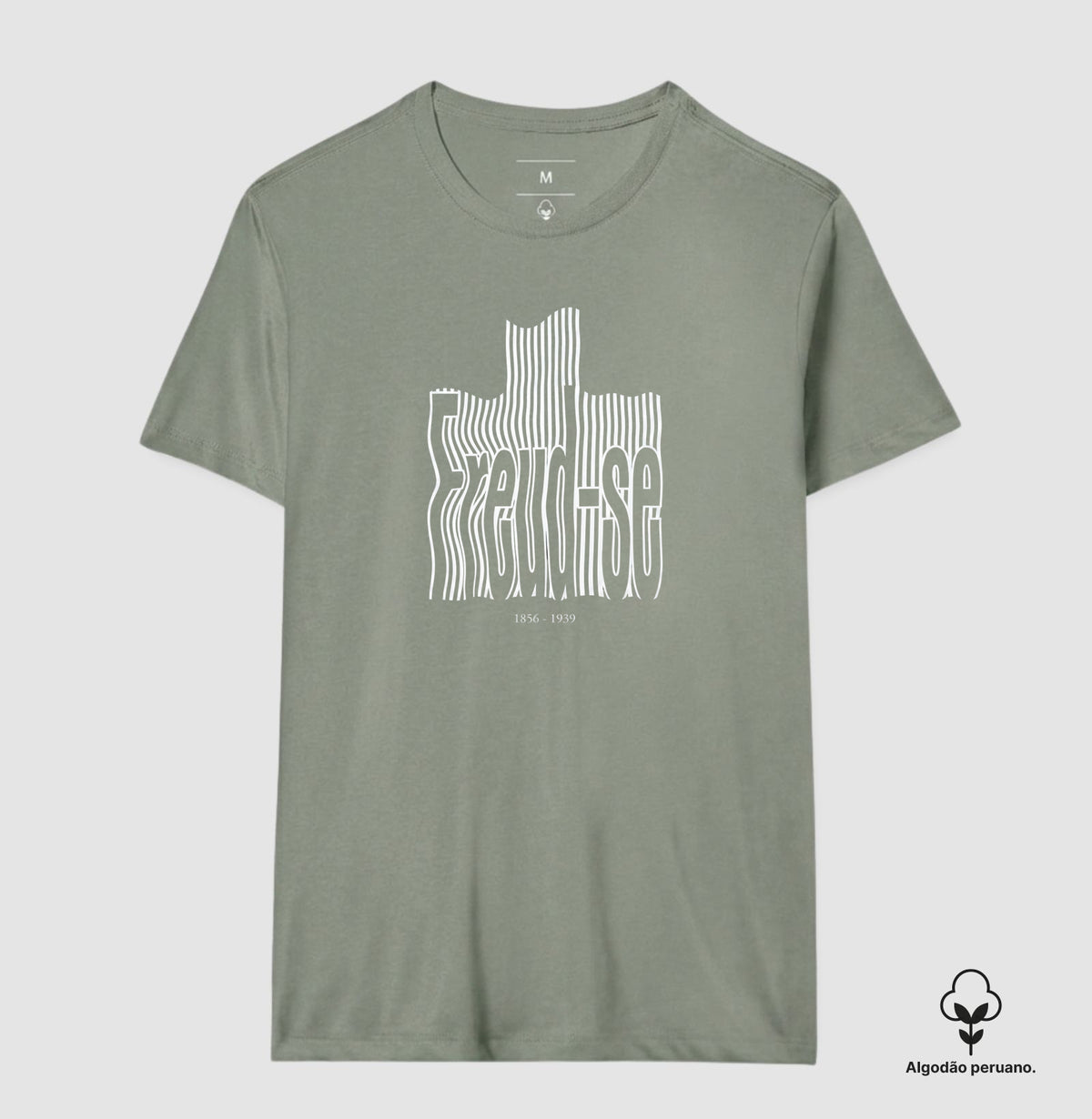 Camiseta Algodão Peruano Psicanálise "Freud-se" | Sigmund Freud & Op-Art Streetwear