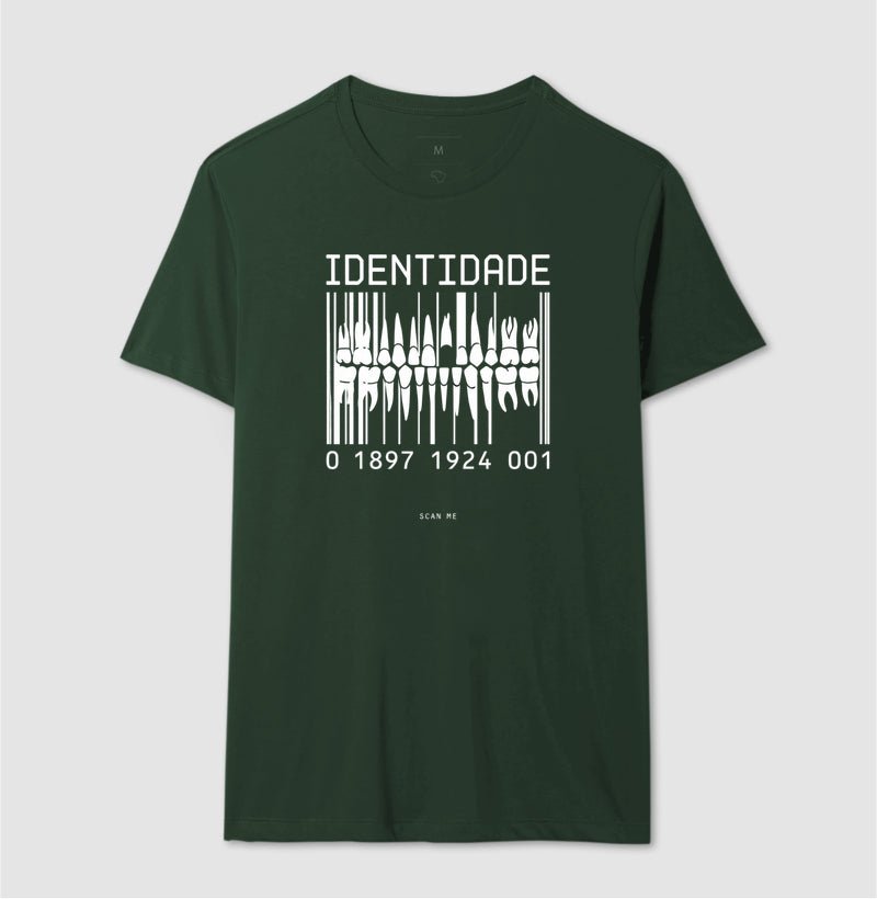 Camiseta Odontologia Forense "Identidade" | O Código Único da Dentição