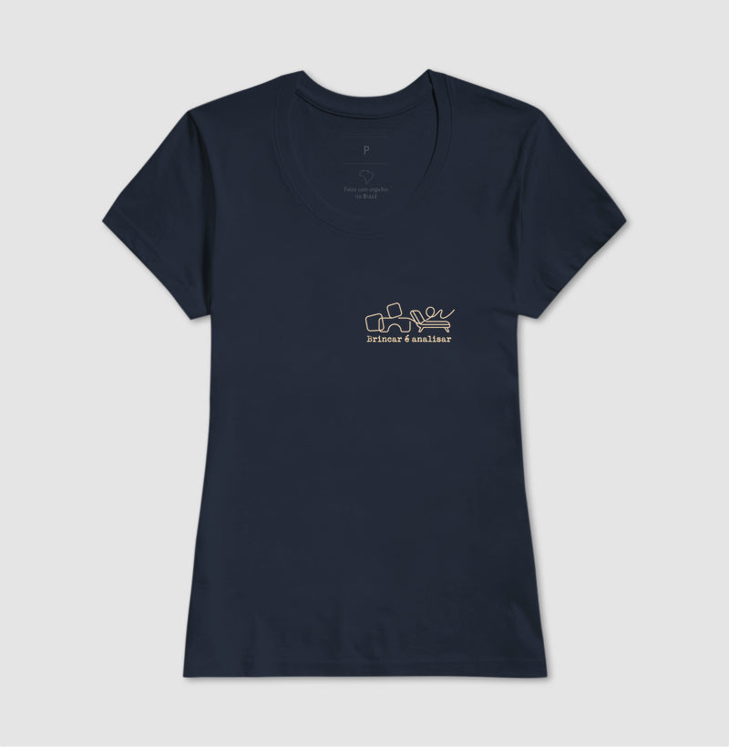 Camiseta Psicanálise Melanie Klein - Brincar é Analisar | Minimalista Line Art