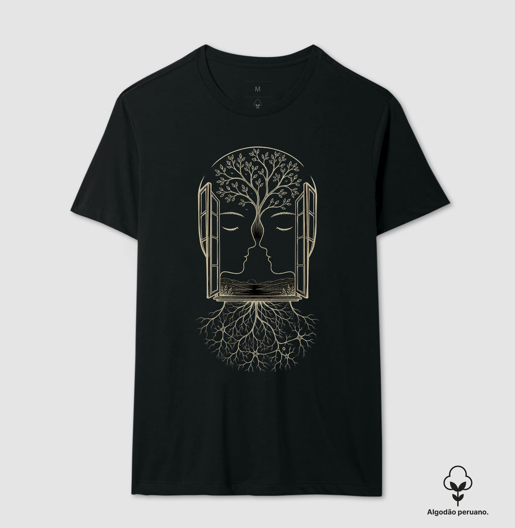 Camiseta Algodão Peruano "Gestalt: Figura, Fundo e Totalidade" | A Poesia da Percepção
