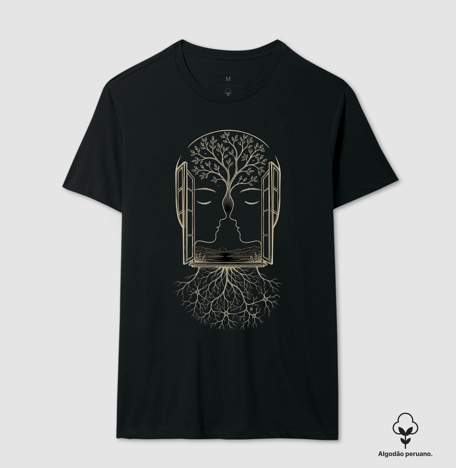 Camiseta Algodão Peruano "Gestalt: Figura, Fundo e Totalidade" | A Poesia da Percepção