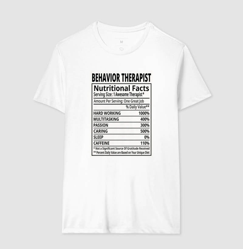 Camiseta Psicologia - Tabela Nutricional Terapeuta Comportamental | Humor Clínico