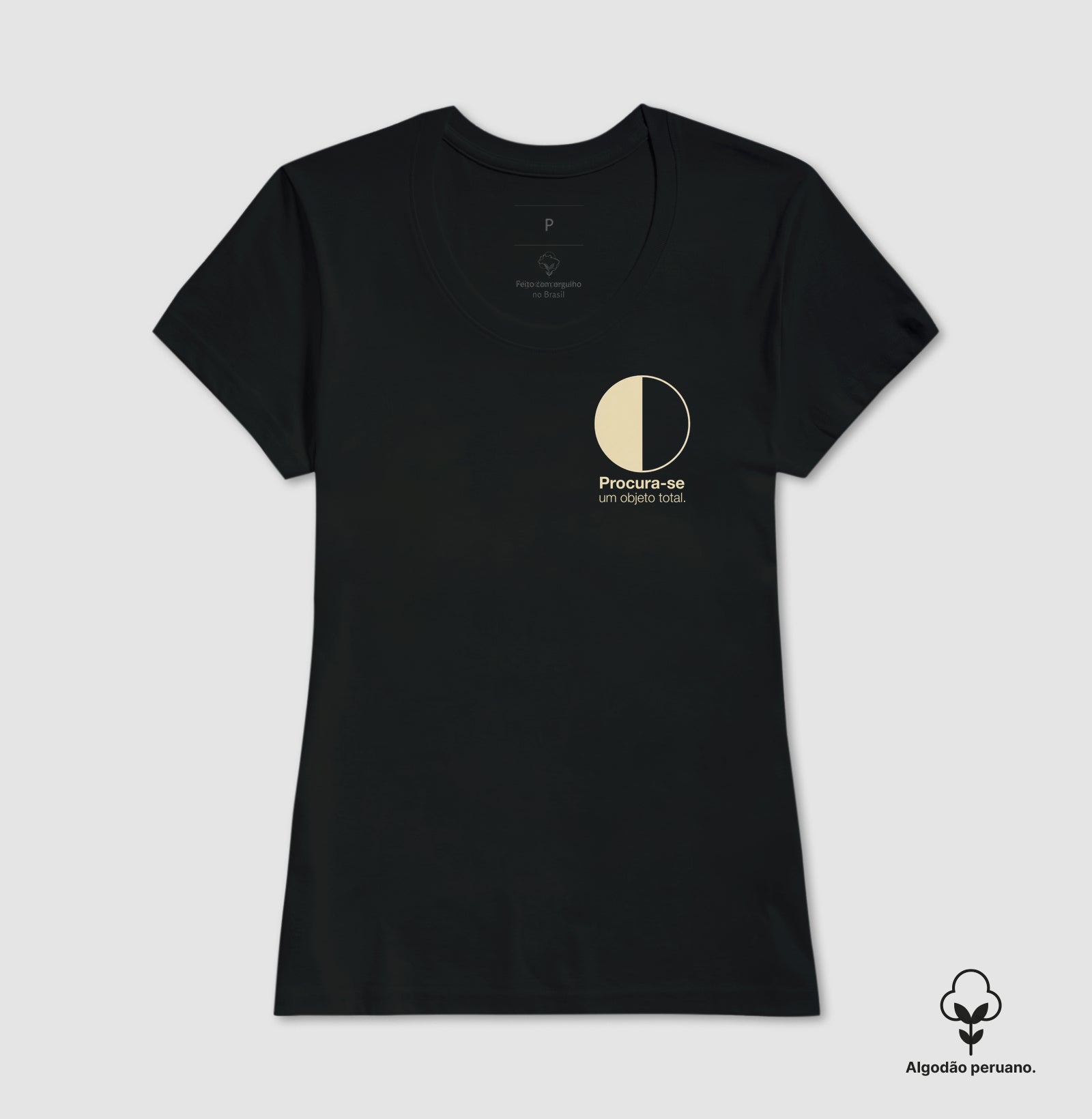 Camiseta Algodão Peruano Psicanálise Melanie Klein - Procura-se um Objeto Total | Minimalista Geométrica