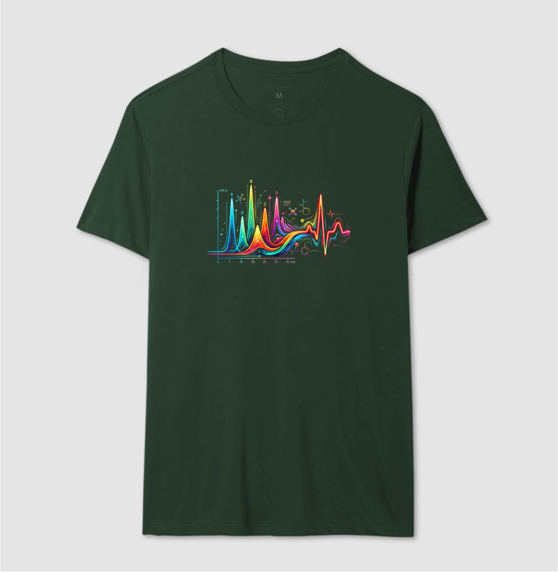 Camiseta Cromatograma do Coração | Química Forense