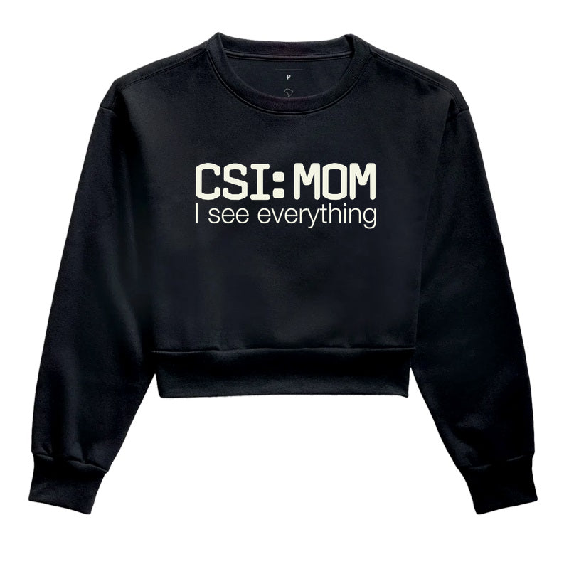 Cropped Moletom Maternidade Forense - CSI: Mom | Minimalista