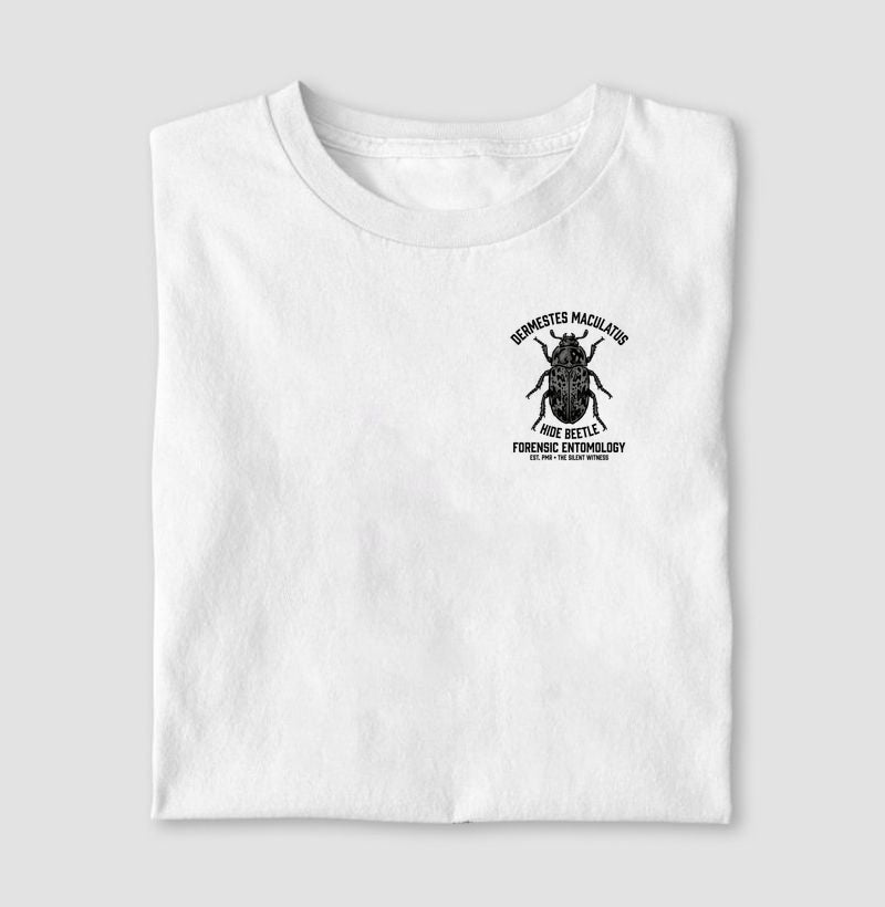 Camiseta Dermestes Maculatus Minimalista | Entomologia Forense
