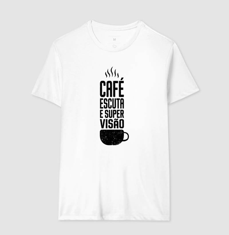 Camiseta "Café, Escuta e Supervisão" | O Kit de Sobrevivência do Consultório