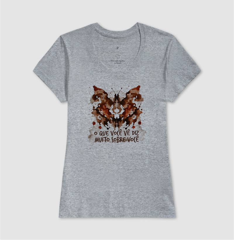 Camiseta Psicologia - Teste Projetivo Rorschach (O Que Você Vê)