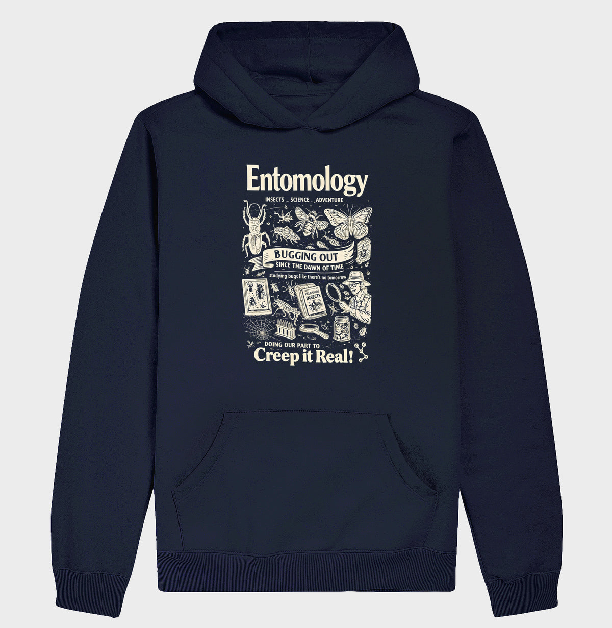 Hoodie Moletom "Entomology: Creep It Real" | A Ciência dos Insetos