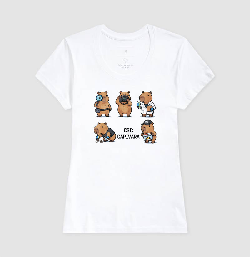Camiseta "CSI: Capivara" | O Esquadrão Forense Mais Carismático