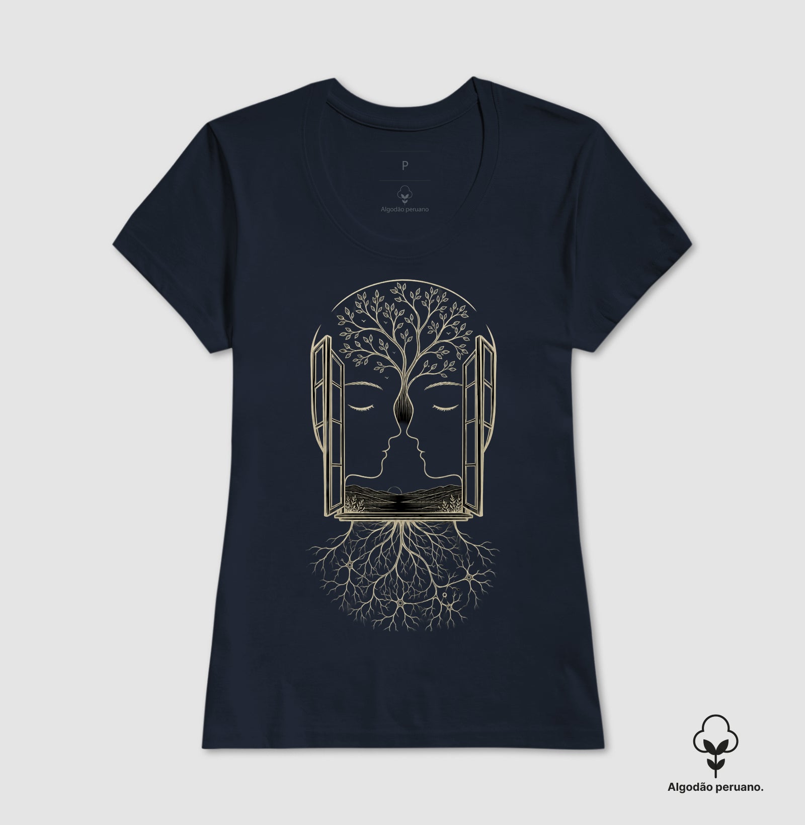 Camiseta Algodão Peruano "Gestalt: Figura, Fundo e Totalidade" | A Poesia da Percepção