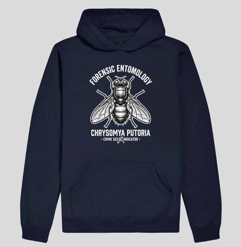 Hoodie Moletom Entomologia Forense | Chrysomya putoria - Crime Scene Indicator