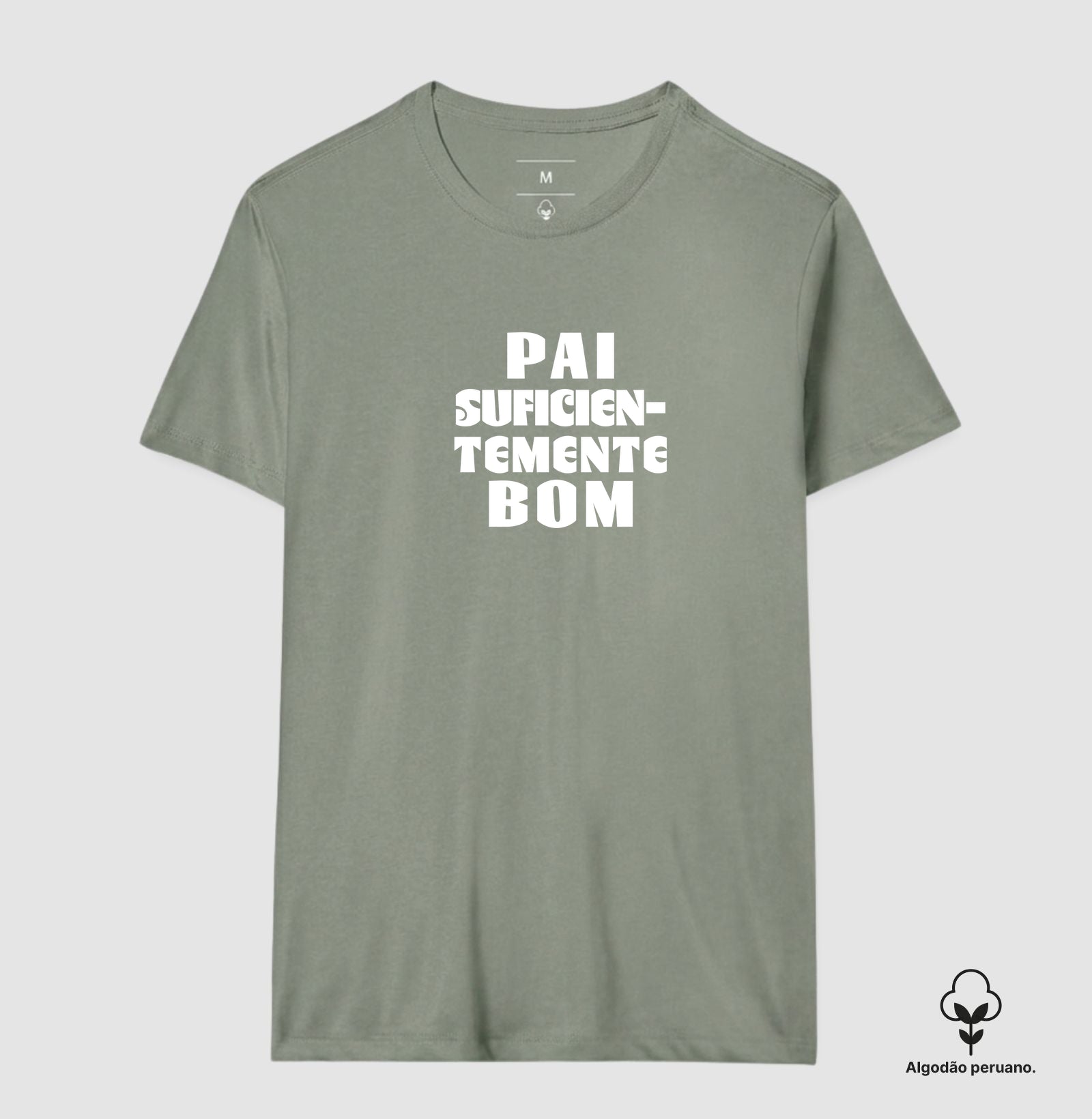 Camiseta Algodão Peruano Psicanálise "Pai Suficientemente Bom" | Conceito Winnicottiano